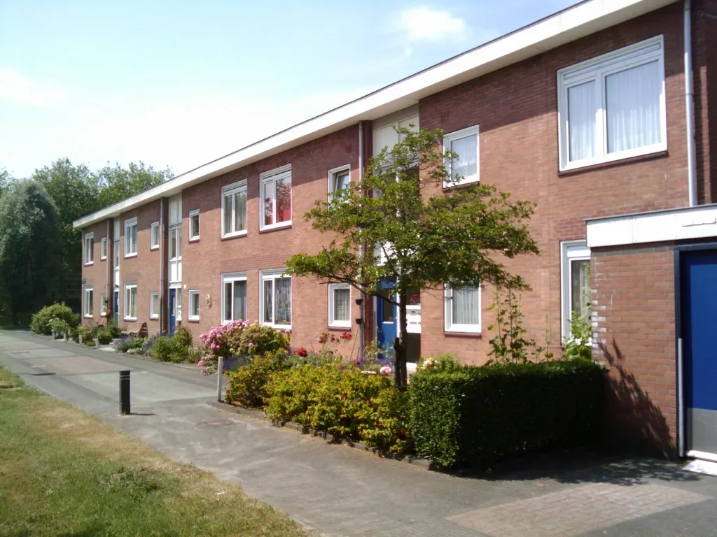 Rij eengezinswoningen in de sociale huursector